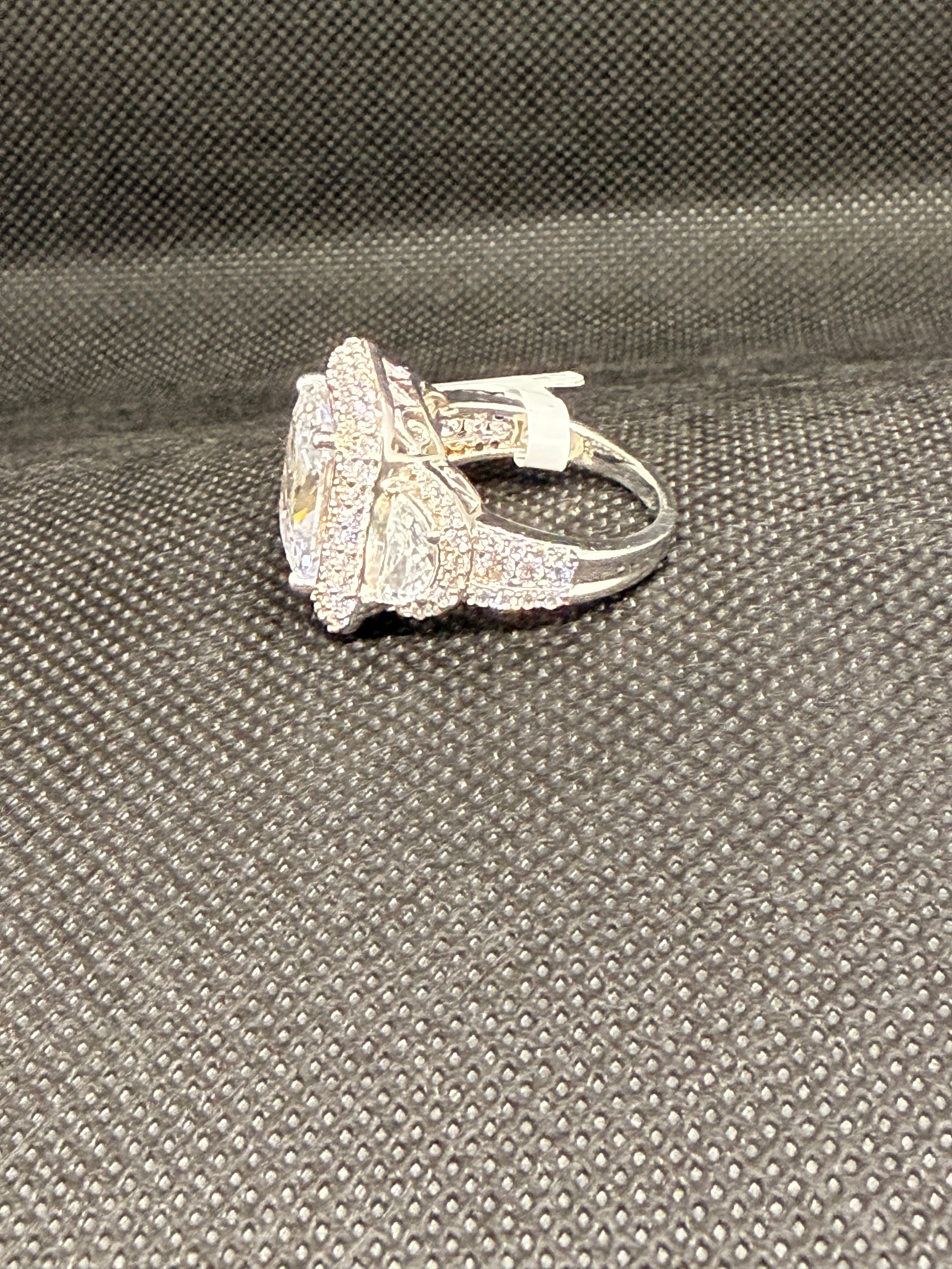 Charles Winston Bella Luce Radiant CZ Double Halo Ring | 925 Silver | Size 8 | NWT