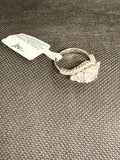 Bella Luce Dillenium CZ Halo Ring | Twisted Pave Shank | 925 Silver | Size 8 | NWT