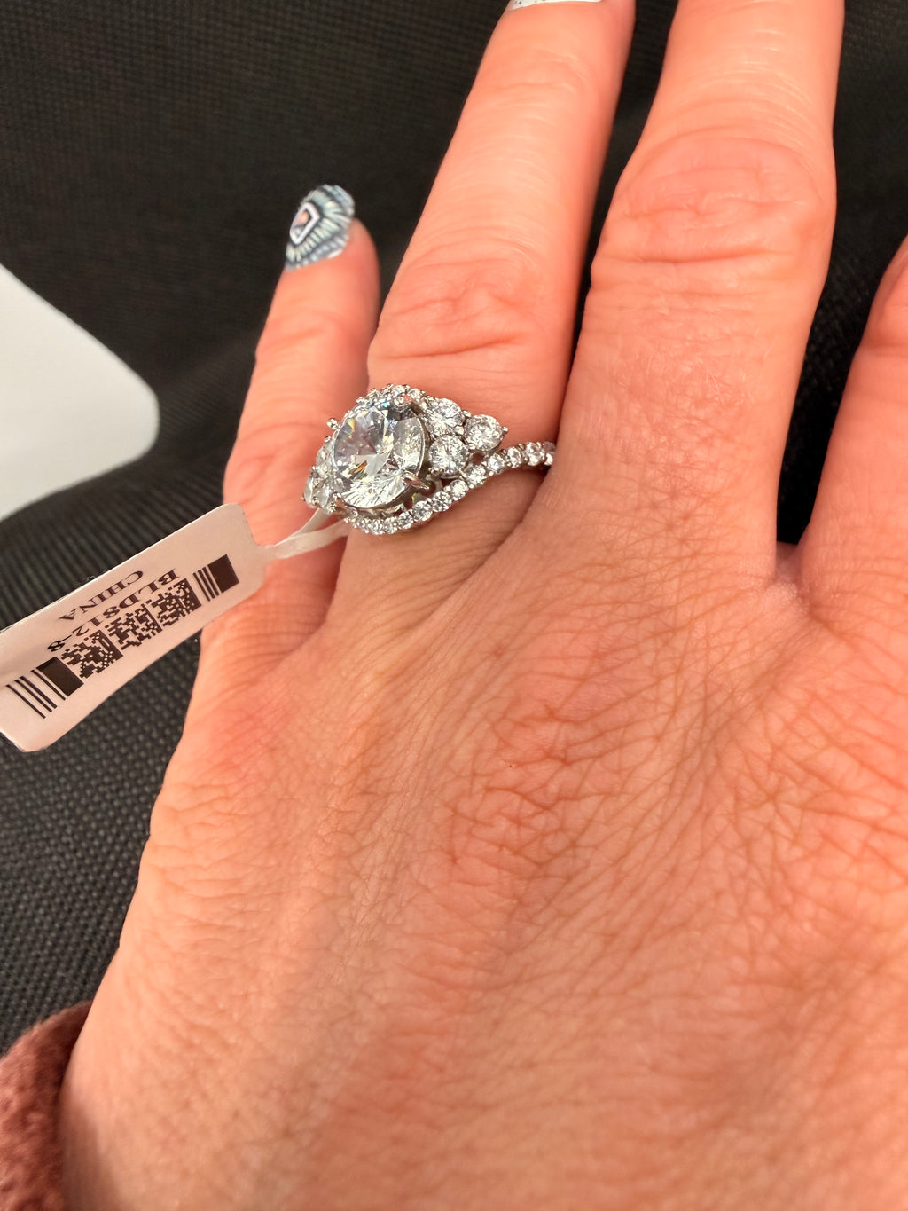 Bella Luce Dillenium CZ Halo Ring | Twisted Pave Shank | 925 Silver | Size 8 | NWT