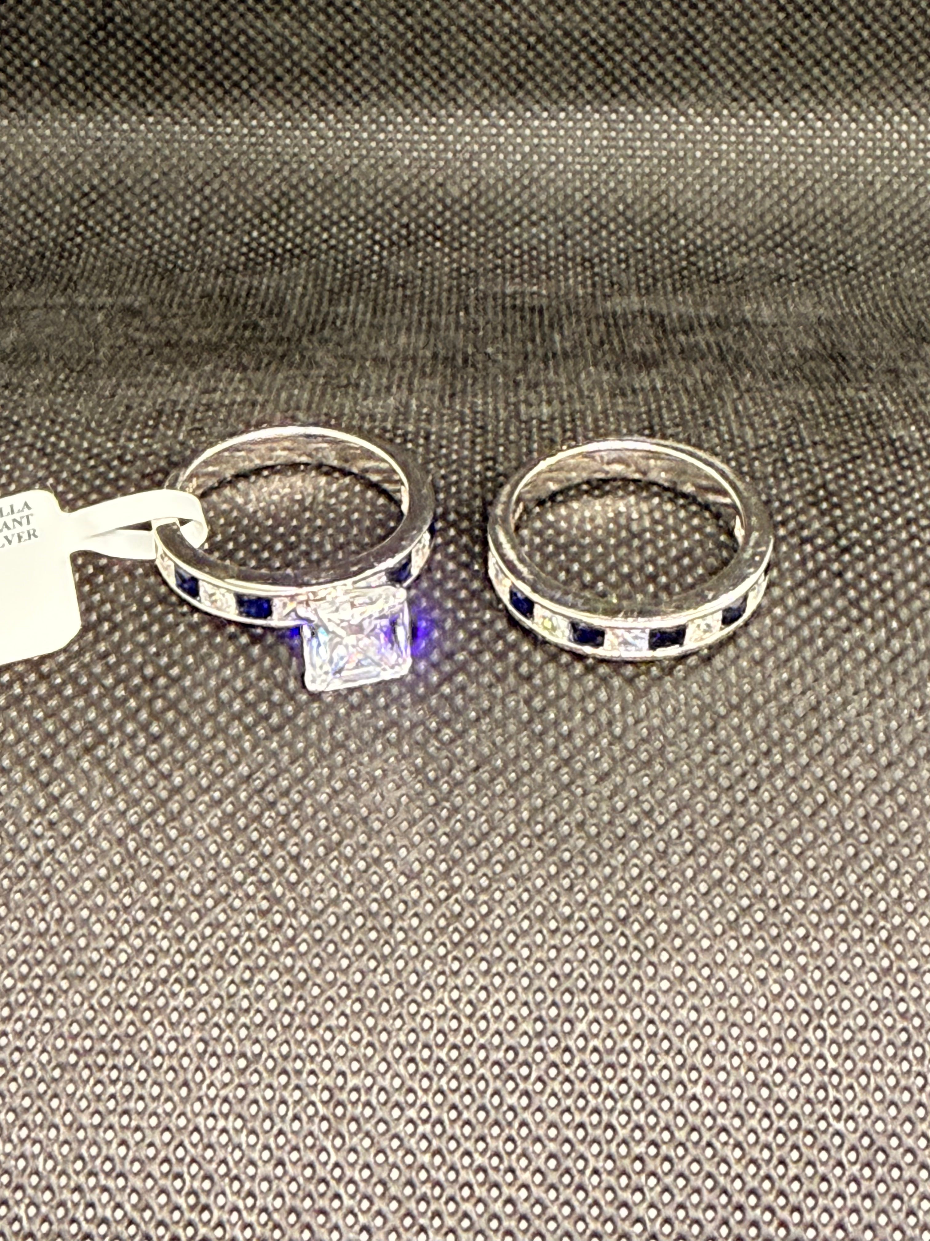 Charles Winston Bella Luce 6.38 CTW Scintillant CZ Bridal Ring Set | 925 Silver | Size 8 | NWT