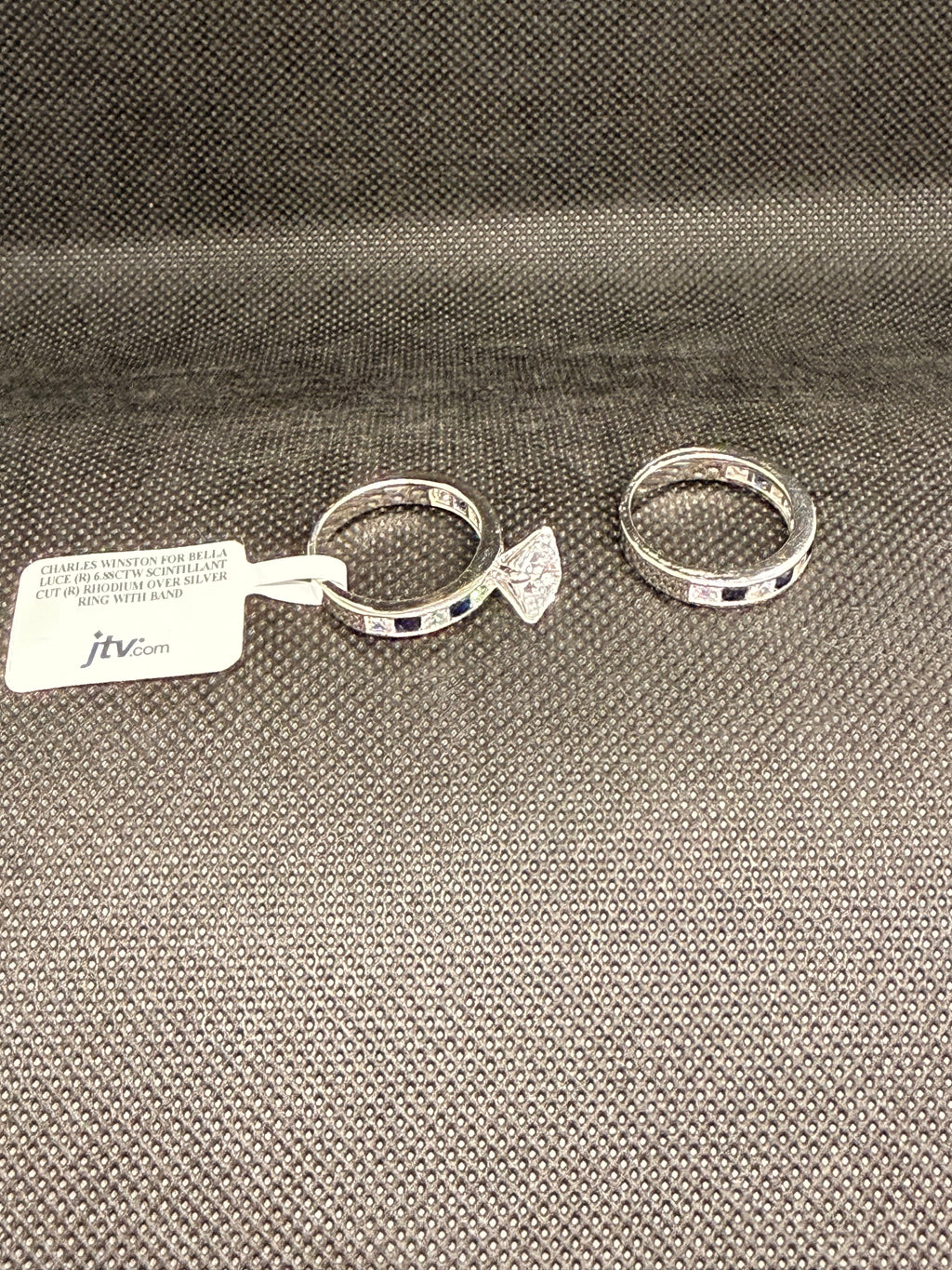 Charles Winston Bella Luce 6.38 CTW Scintillant CZ Bridal Ring Set | 925 Silver | Size 8 | NWT