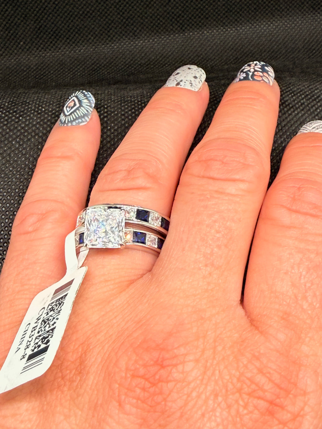 Charles Winston Bella Luce 6.38 CTW Scintillant CZ Bridal Ring Set | 925 Silver | Size 8 | NWT