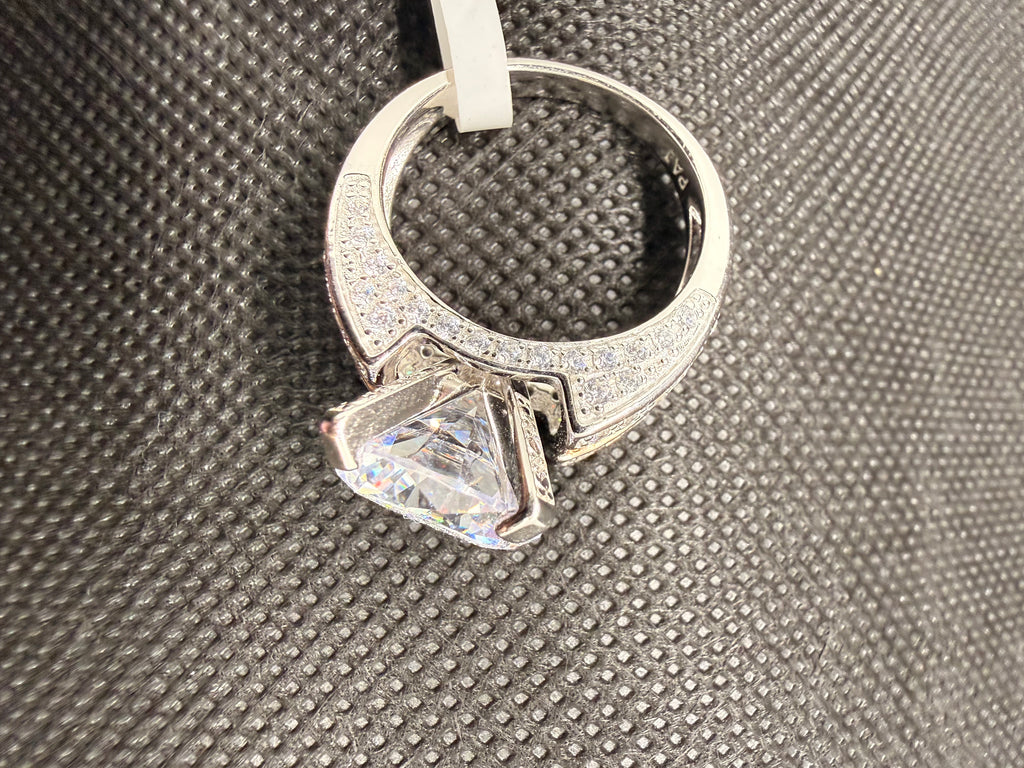 Bella Luce 11.85 CTW White & Pink CZ Ring | Platinum Over Silver | Size 8 | NWT