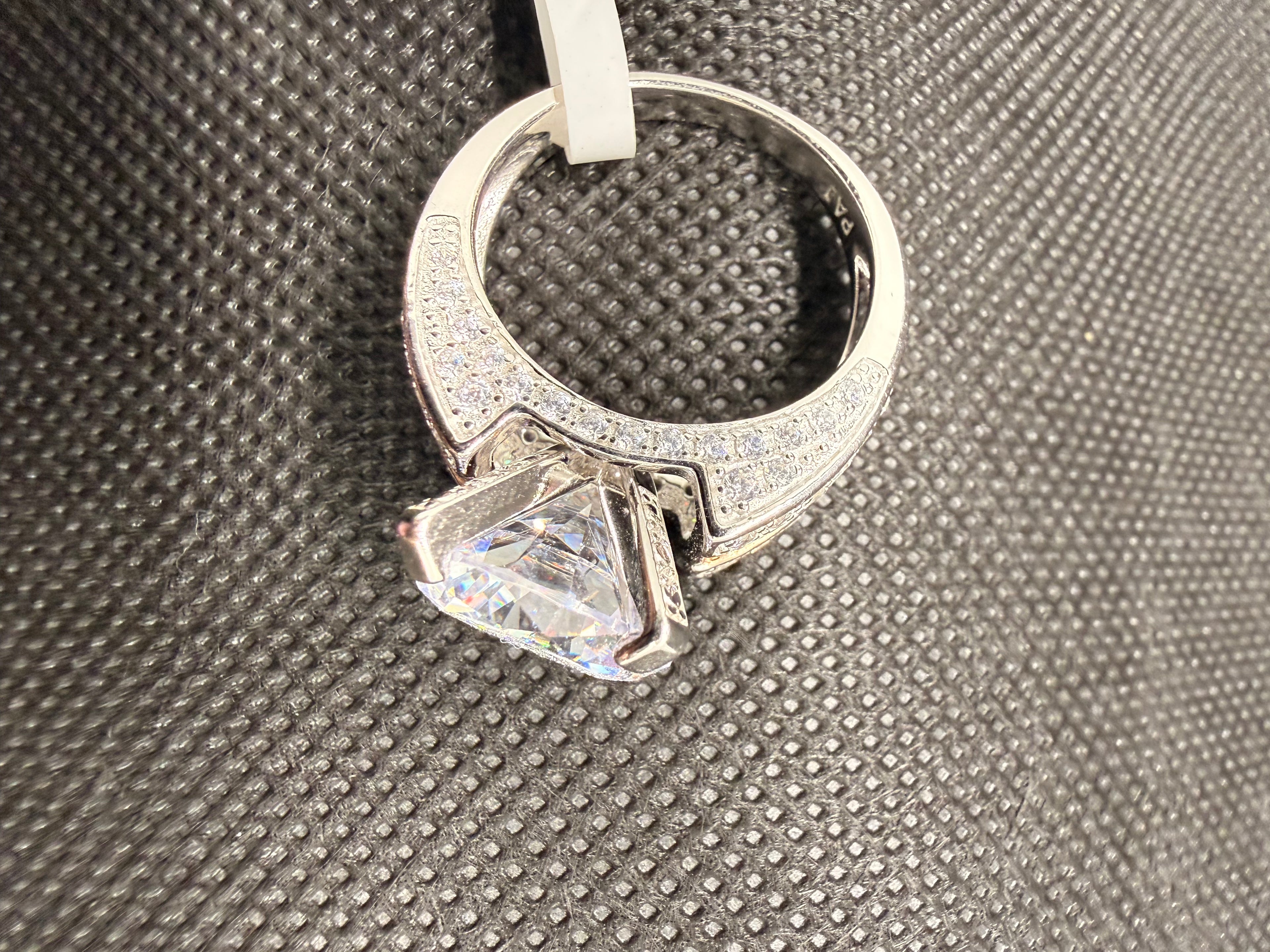 Bella Luce 11.85 CTW White & Pink CZ Ring | Platinum Over Silver | Size 8 | NWT