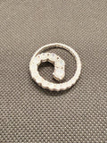 925 Sterling Silver CZ Spiral Swirl Pendant – 1.70 CTW Pave Cluster Necklace Pendant