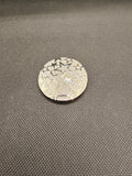 Silver Tone Pave Crystal Star Cluster Magnetic Brooch – Round Disc Statement Pin